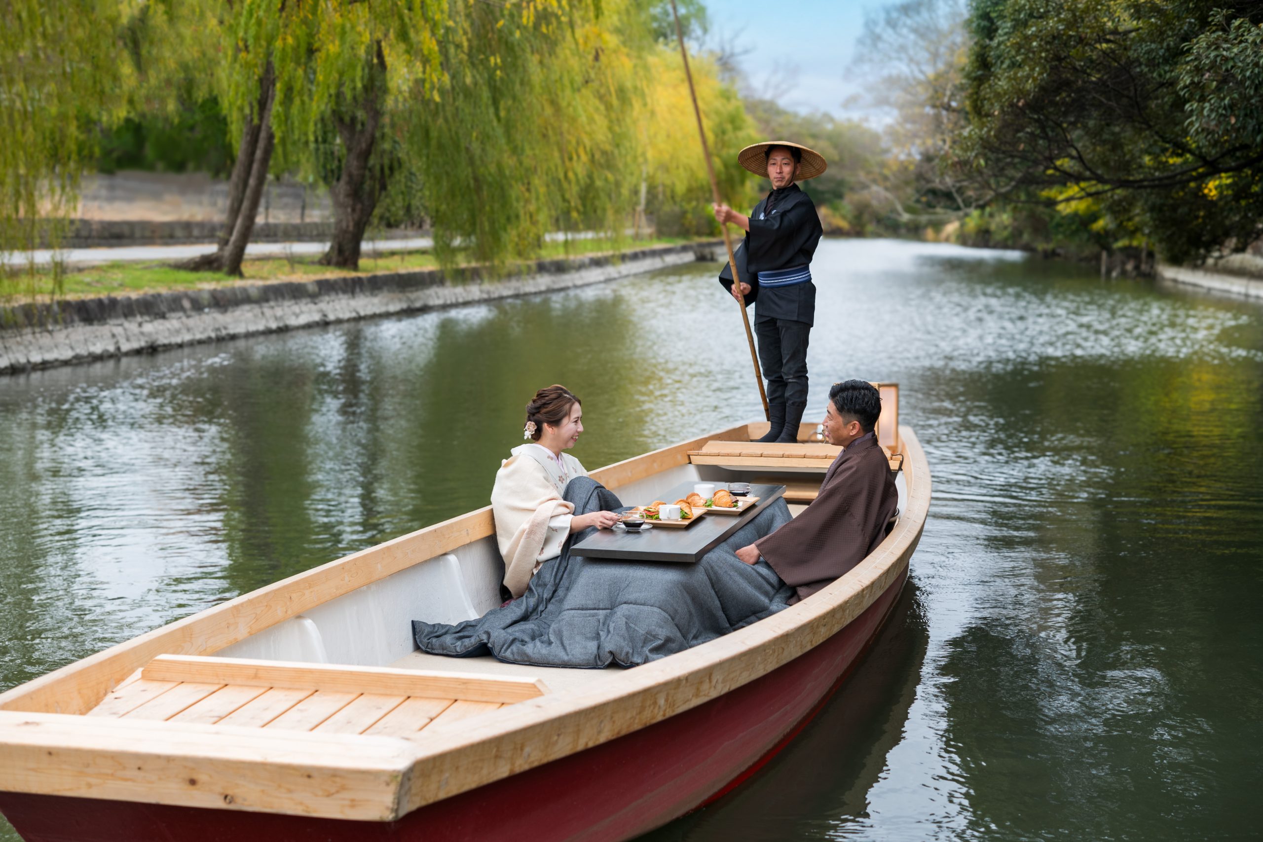 こたつ舟開始 - 福岡・柳川川下り 伯舟観光