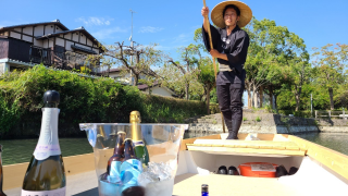 川下りとともに美味しい一杯